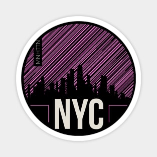 New York City in Pink Magnet